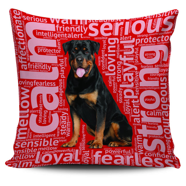 Rottweiler Dog Lovers Pillow Case - DesignsByLouiseAdkins