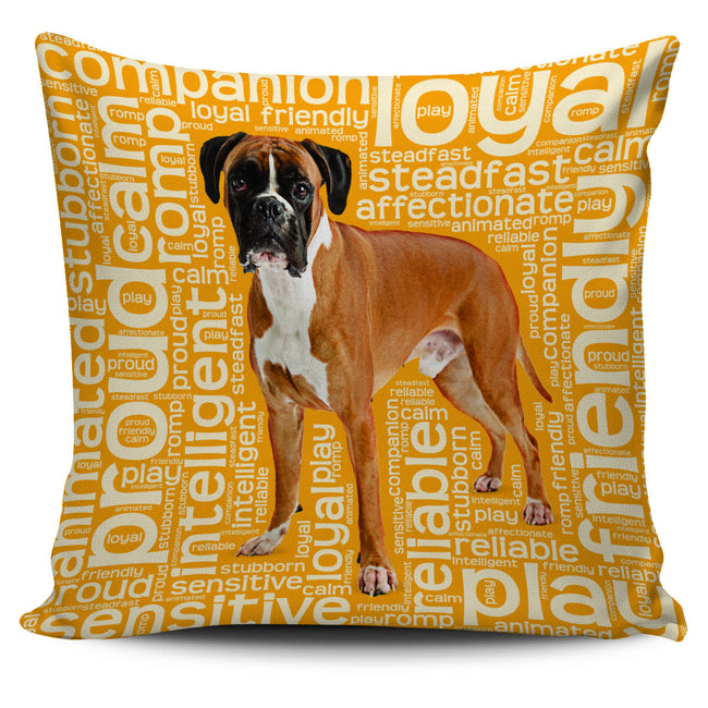 Boxer Dog Lovers Pillow Case - DesignsByLouiseAdkins