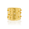 Gold Dot & Diamonds Band Ring - DesignsByLouiseAdkins