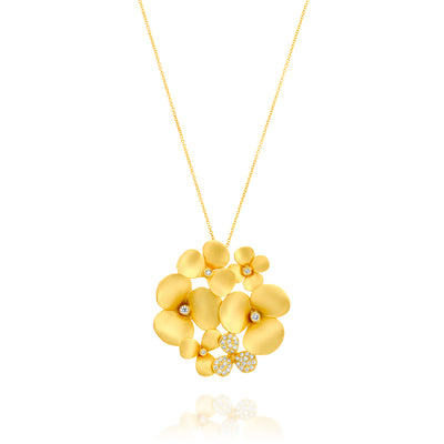 Marika Fancy Flower Bouquet Diamond Necklace - DesignsByLouiseAdkins