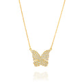 Pave Diamond Butterfly Necklace - DesignsByLouiseAdkins