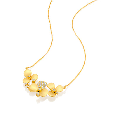 Marika Fancy Flower Cluster Diamond Necklace - DesignsByLouiseAdkins