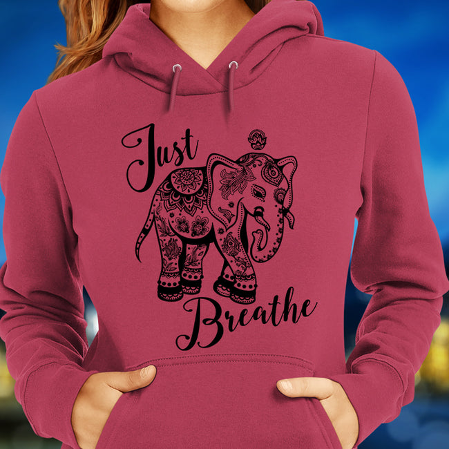 Just Breathe Adult Unisex Hoodie - DesignsByLouiseAdkins