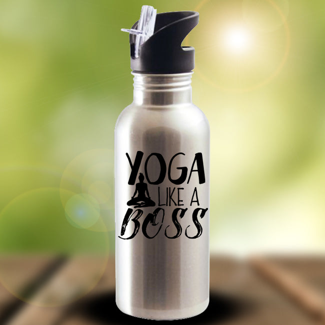 Yoga Like A Boss Water Bottles - DesignsByLouiseAdkins