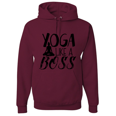 Yoga Like A Boss Adult Unisex Hoodie - DesignsByLouiseAdkins