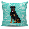Rottweiler Dog Blue Pillow Case - DesignsByLouiseAdkins