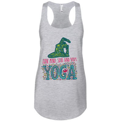 Your Mind Soul And Body Yoga Next Level Tank - DesignsByLouiseAdkins