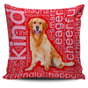 Golden Retriever Dog Lovers Red Pillow Case - DesignsByLouiseAdkins