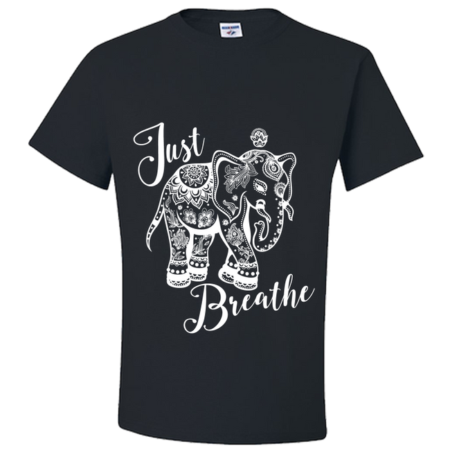 Just Breathe Adult Unisex T-Shirt - DesignsByLouiseAdkins