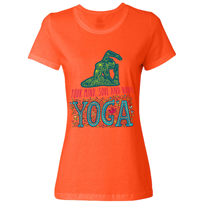 Your Mind Soul And Body Yoga Ladies Classic Tees - DesignsByLouiseAdkins