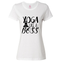 Yoga Like A Boss Ladies Classic Tees - DesignsByLouiseAdkins