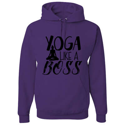 Yoga Like A Boss Adult Unisex Hoodie - DesignsByLouiseAdkins