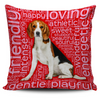 Beagle Dog Red Pillow Case - DesignsByLouiseAdkins