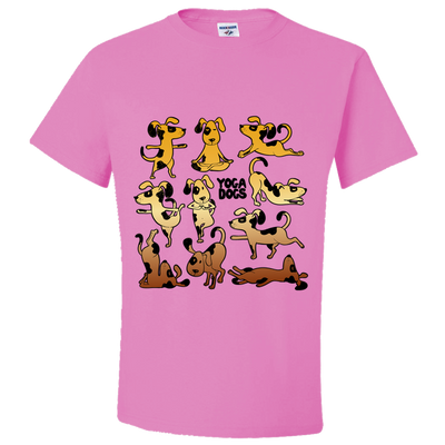 Yoga Dogs Adult Unisex T-Shirt - DesignsByLouiseAdkins