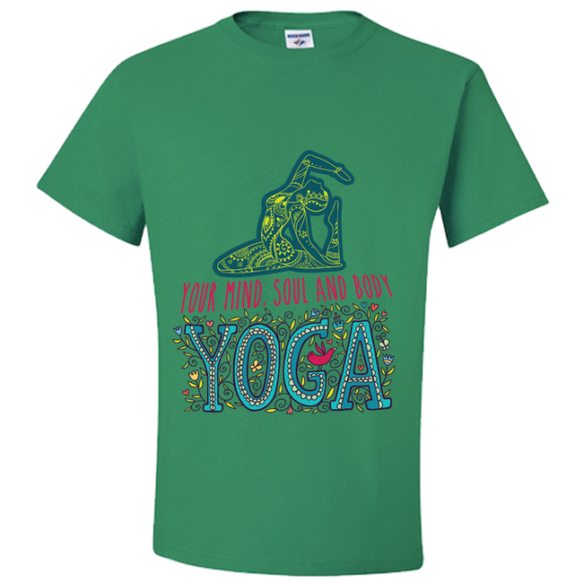 Your Mind Soul And Body Yoga Adult Unisex T-Shirt - DesignsByLouiseAdkins