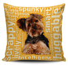 Yorkie Dog Lovers Gold Pillow Case - DesignsByLouiseAdkins