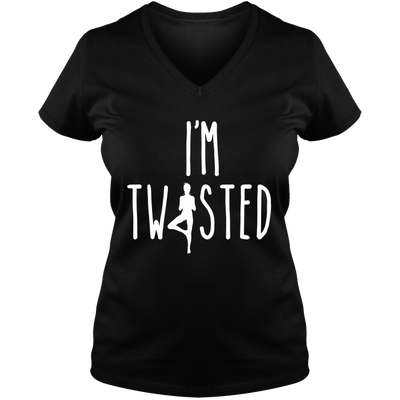 I'm Twisted Ladies V Neck Tee - DesignsByLouiseAdkins