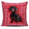 Dachshund Red Pillow Case - DesignsByLouiseAdkins