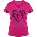 Yoga Ladies V Neck Tee - DesignsByLouiseAdkins