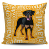 Rottweiler Dog Gold Pillow Case - DesignsByLouiseAdkins