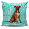 Boxer Dog Blue Pillow Case - DesignsByLouiseAdkins