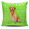 Golden Retriever Dog Lovers Green Pillow Case - DesignsByLouiseAdkins