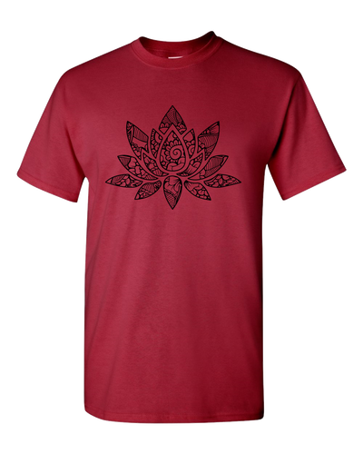 Lotus Mandala Adult Unisex T-Shirt - DesignsByLouiseAdkins