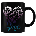 Yoga Coffee Mug - Black - DesignsByLouiseAdkins