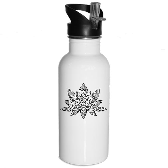 Lotus Mandala Water Bottles - DesignsByLouiseAdkins