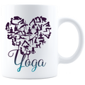 Yoga Coffee Mug - White - DesignsByLouiseAdkins