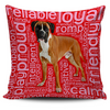 Boxer Dog Red Pillow Case - DesignsByLouiseAdkins