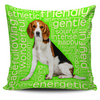 Beagle Dog Green Pillow Case - DesignsByLouiseAdkins
