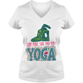 Your Mind Soul And Body Yoga Ladies V Neck Tee - DesignsByLouiseAdkins