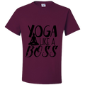 Yoga Like A Boss Adult Unisex T-Shirt - DesignsByLouiseAdkins
